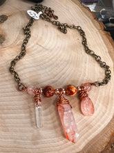 Load image into Gallery viewer, Fire Quartz Bar Necklace - Artisan Crafted Handmade