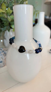 Kyanite & Blue Lace Stretch Bracelet