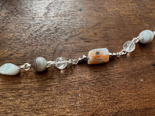 Load image into Gallery viewer, Botswana Agate and Tibetan Quarts Bracelet