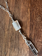 Load image into Gallery viewer, Botswana Agate and Tibetan Quarts Layered Necklace