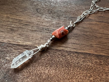 Load image into Gallery viewer, Sunset Botswana Agate and Tibetan Quarts Layered Necklace Artisan Crafted Handmade