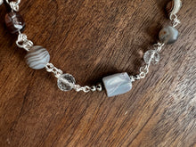 Load image into Gallery viewer, Botswana Agate and Tibetan Quarts Bracelet