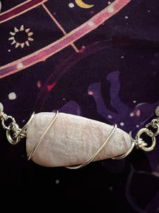 Kunzite and Green Moonstone Necklace