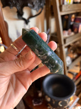 Load image into Gallery viewer, Moss Agate with Druzy Generator