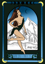 Load image into Gallery viewer, Print Zodiac Birthday Cards Taurus