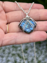 Load image into Gallery viewer, Blue Dream Labradorite Wrapped Necklace