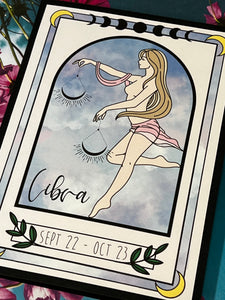 Print Zodiac Birthday Cards Libra