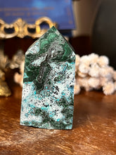 Load image into Gallery viewer, Malachite and Chrysocolla Tower Malacolla