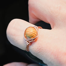Load image into Gallery viewer, Mars Jasper Wire Wrapped Ring
